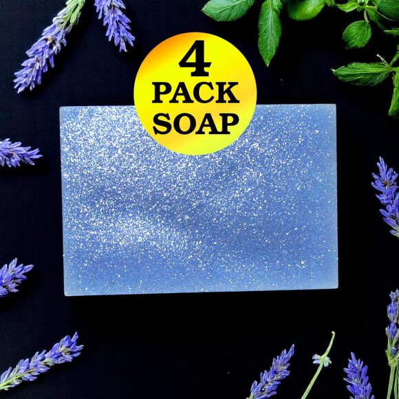 NEW Rosemary, Lavender, Sage Herbal scented handmade soap. Set of 4 soap bars. - Picture 1 of 6
